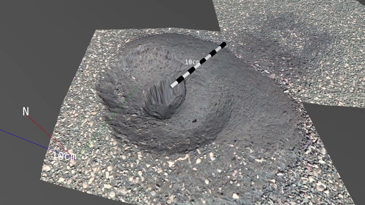 Mars 2020 Regolith Sample Atmo Mountain PRo3D BeforeAfterSampling FlyThru 4k