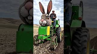 Giant Rabbit Tractor 😲🐰 Jumping Farming Machine! #shorts #ai #automobile #farming