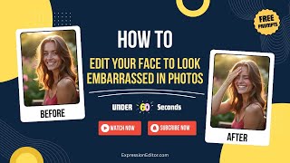 How to Edit Your Face to Look Embarrassed with AI (Under 60s) - Expression Editor AI Tutorial screenshot 5