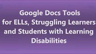 Celebrity Google Docs Tools for ELLs and Students with Learning Disabilities Wealth