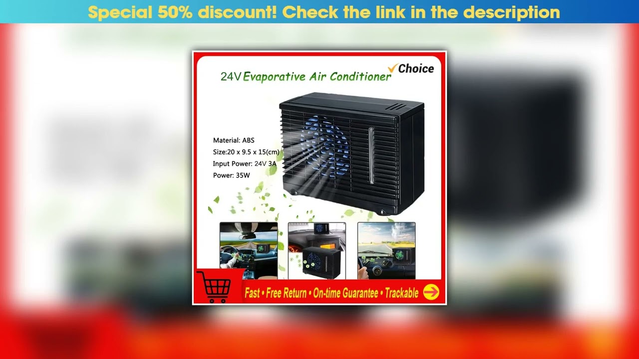 First Look 12V 3A for Outdoor Scenes Portable Mini Car Air Conditioner Quiet  Low Power Consumption