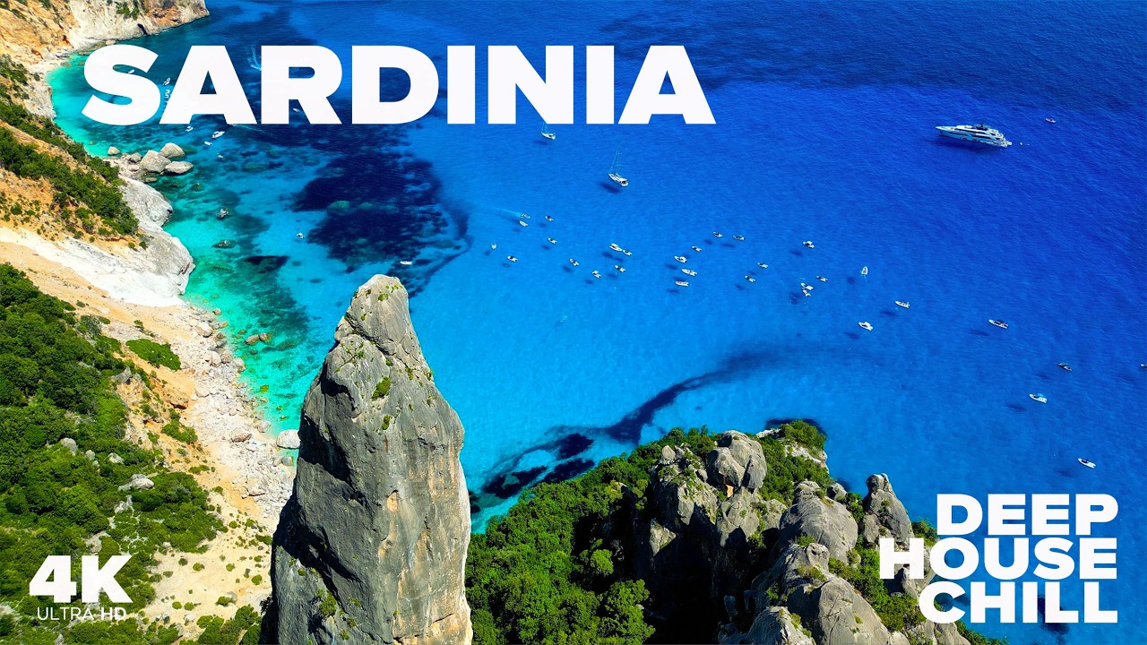 Sardinia Ocean Therapy 4K | Costa Smeralda to Cala Goloritzé | Deep House Chill for Your TV