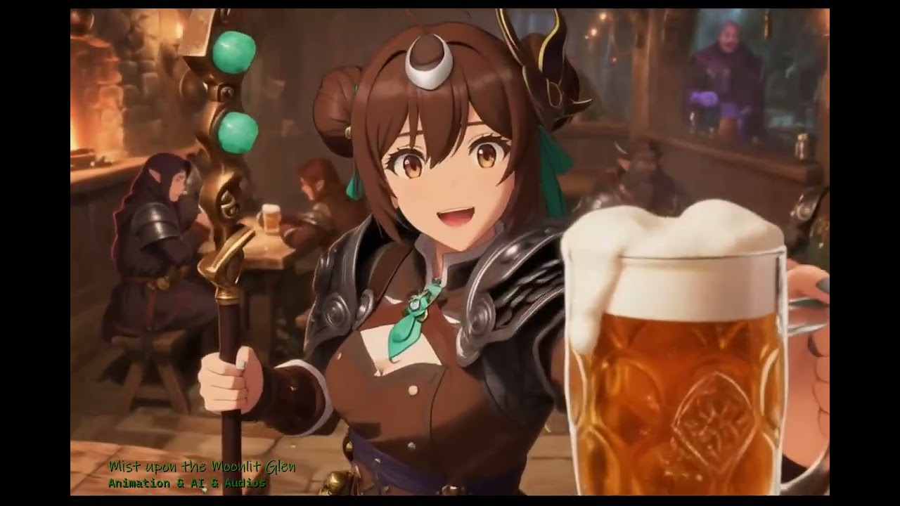 🍺 Fantasy Tavern Vibes | Anime Girls, Irish Music & Anime Fantasy Lookbook✨