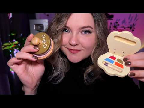 АСМР Макияж ДЕРЕВЯННОЙ косметикой💄