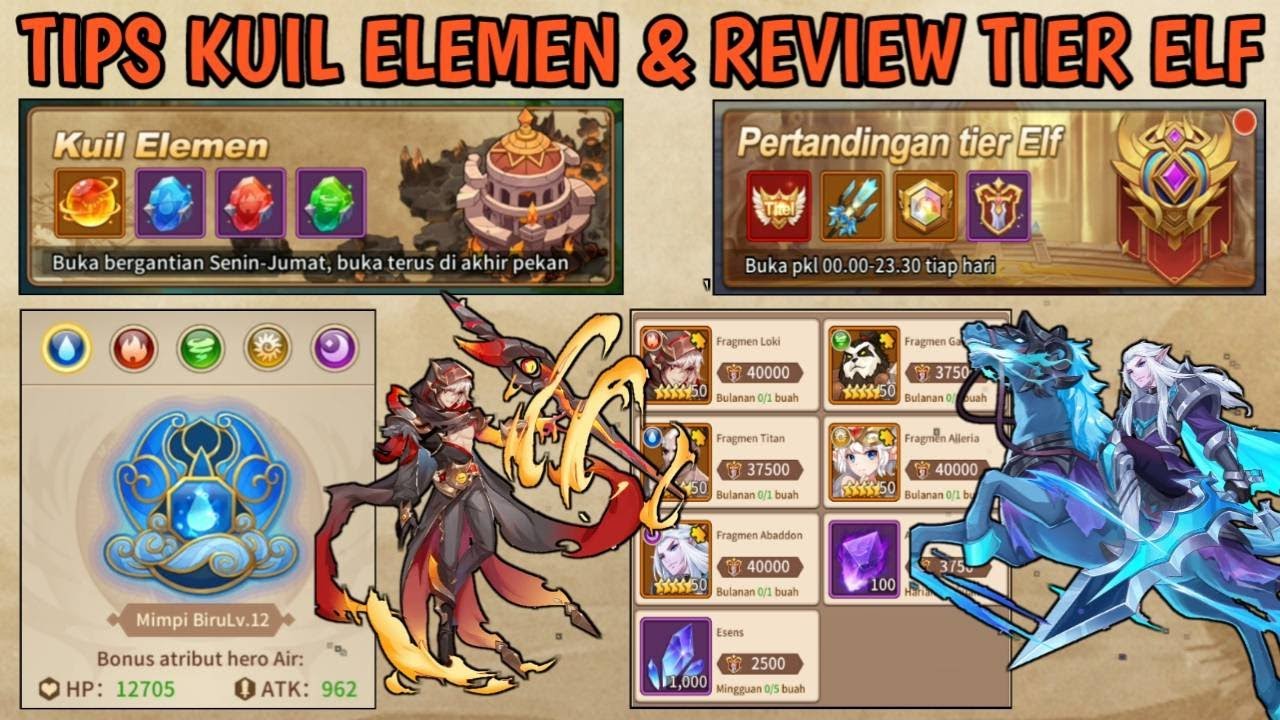 TIPS KUIL ELEMEN & REVIEW TIER ELF - Idle Legends