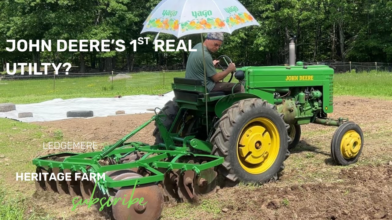 1949 John Deere "M" Tractor & KBL Double Disk