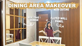 Dining Area Makeover Fluted Wall Panel Mirror Diy