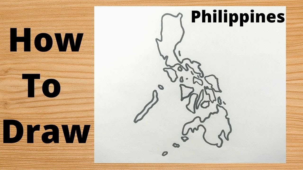 Premium Vector  Simple outline map of philippines in sketch line style