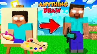 Minecraft But Anything I Draw, I Get It!