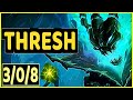 THRESH VS AHRI - 3/0/8 KDA SUPPORT GAMEPLAY