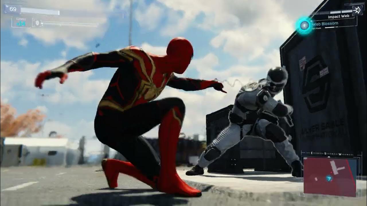 Spider Man Disarm 5 enemis Throw 5 jetpack on Aerial combat YouTube