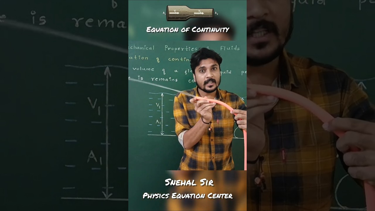 Physics experiment | equation of continuity 