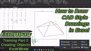 How to Create Drawings Inside Excel - Excel Draw v6 Tutorial Part 2 - Creating Shapes and Objects