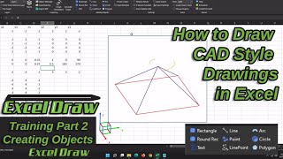How to Create Drawings Inside Excel - Excel Draw v6 Tutorial Part 2 - Creating Shapes and Objects