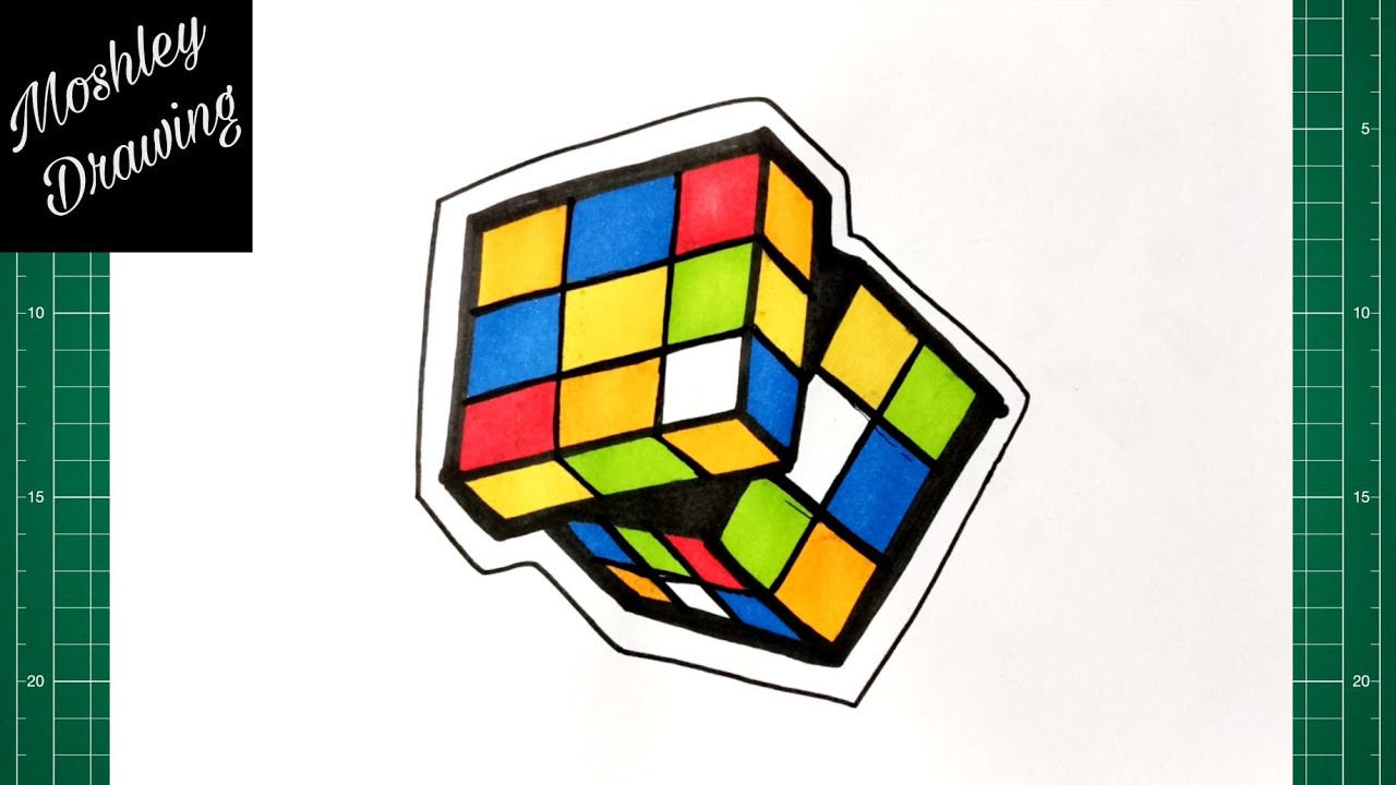 How to Draw a Rubik's Cube - YouTube