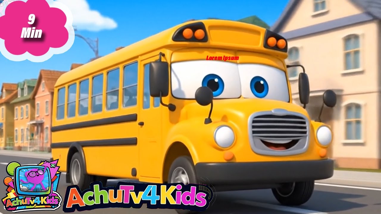 🚌 Ducks, Johny & Monkey | Wheels on the Bus Fun Songs | AchuTV4Kids