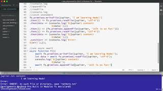 9. Fs Built-in Module; Use ES7 Async Await - Node.js