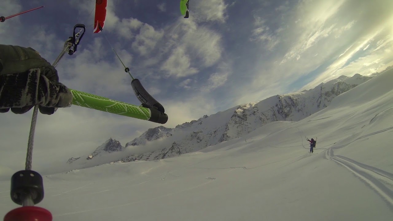 Snowkite Freeride - Emparis - French Alps