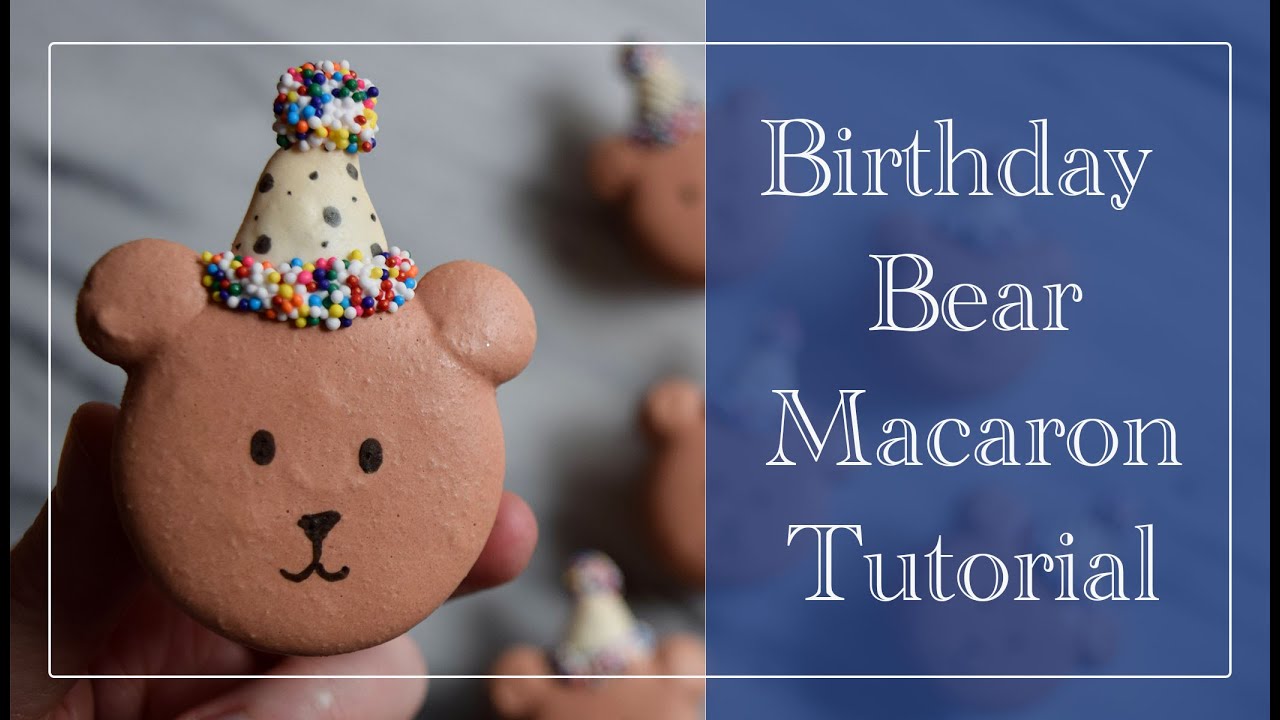 Birthday Bear Macarons | Party-Hat-Wearing Macaron Bear Tutorial | Recipes Included!