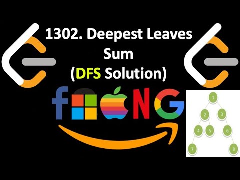 Leetcode 1302. Deepest Leaves Sum | DFS Solution Explained | Code in python