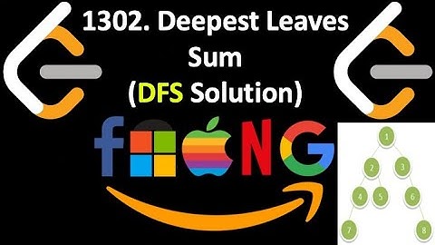 Leetcode 1302. Deepest Leaves Sum | DFS Solution Explained | Code in python