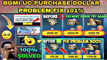 BGMI UC DOLLAR PROBLEM | BGMI UC PURCHASE FIX DOLLAR SHOW PROBLEM | #hsblive  @HSBstillRollinG  #ipad