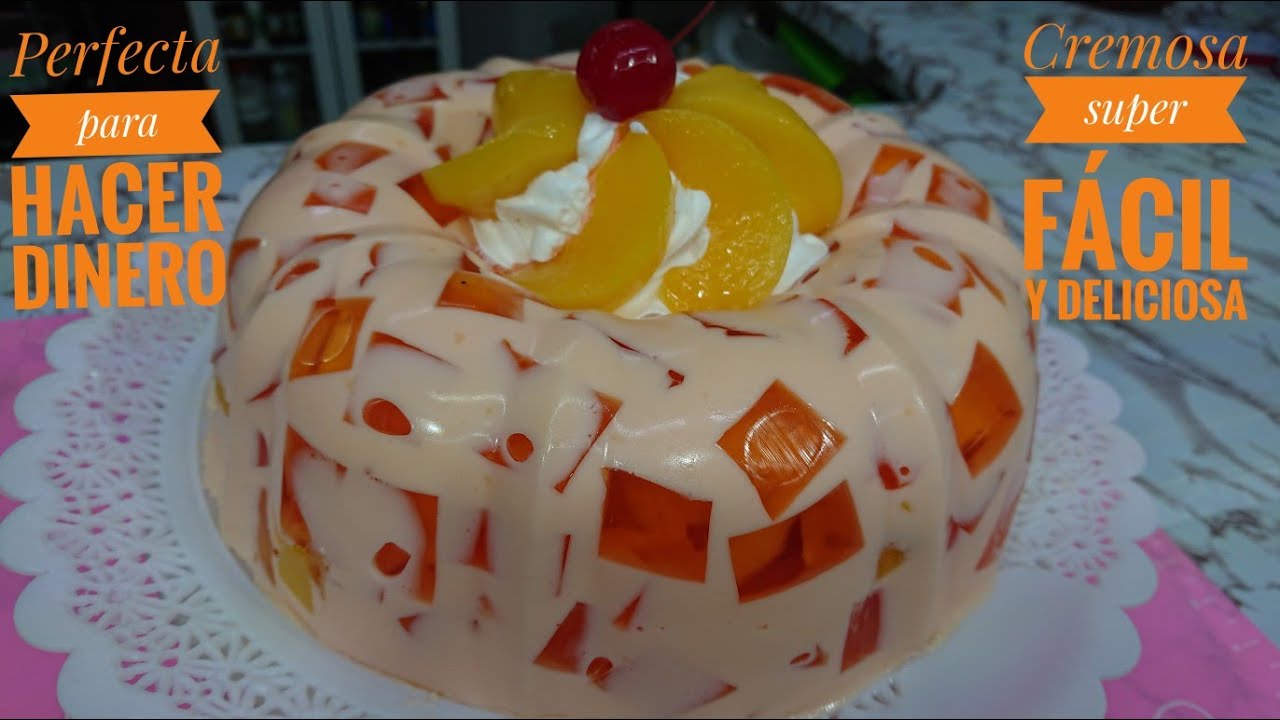 Gelatina de yogurth de duraznos