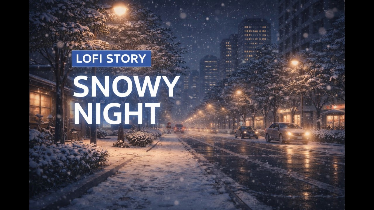 Snowy Night Study | LoFi Storytelling Radio (12H Deep Focus Music)