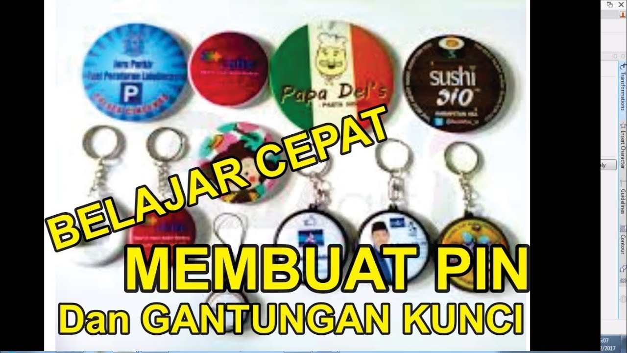 Cara Membuat PIN Dan Gantungan Kunci Lengkap Menggunakan Corel Draw X7 Cara membuat pin dan gantungan kunci lengkap menggunakan corel draw x7