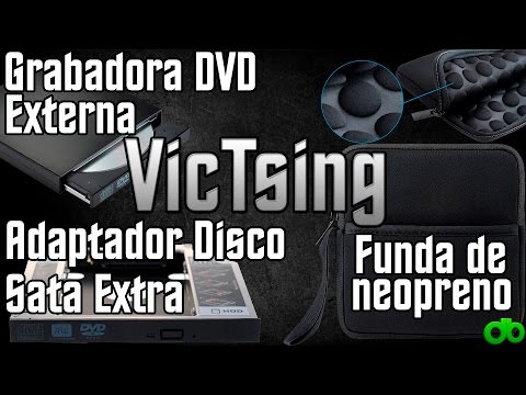 Adaptador disco duro o SSD extra en portatil Grabadora DVD externa Funda (VicTsing Review)