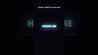Create a Neon Text Hover Effect with HTML & CSS!