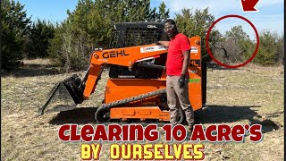 Clearing 10 acres by ourselves || found trespassers on our land