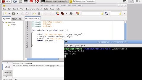 Hello World Qt5 on Raspberry Pi/Raspbian (console application)