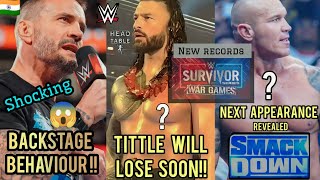 Roman Reigns Tittle Is in Denger ? CM Punk's Backstage Behaviour ! Randy Orton's Next Appearance ?