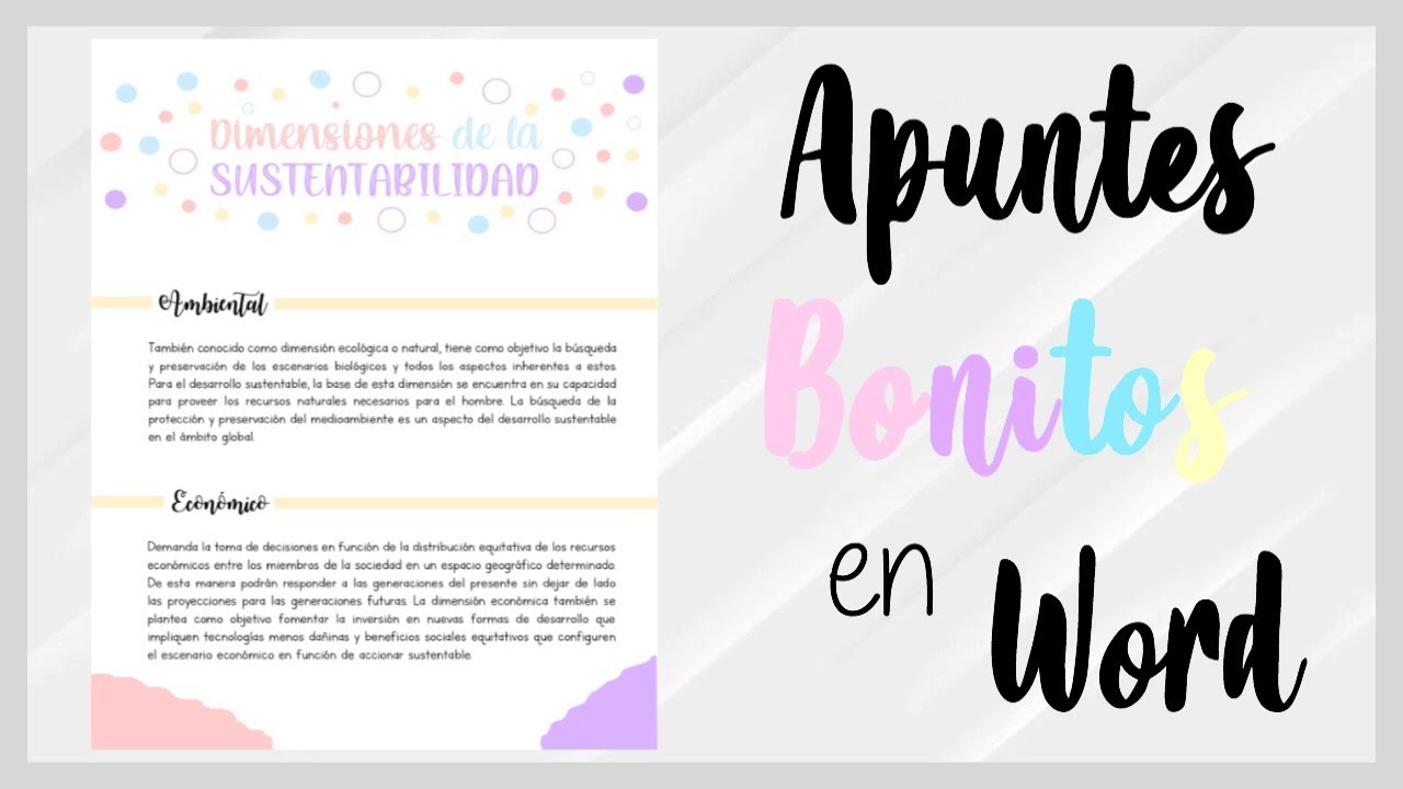 Apuntes Bonitos en Word | Tonos pasteles | Fáciles de hacer