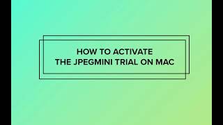 How To Download The JPEGmini Trial (on Mac)