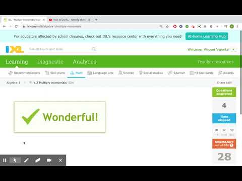 How to do IXL - Multiply Monomials