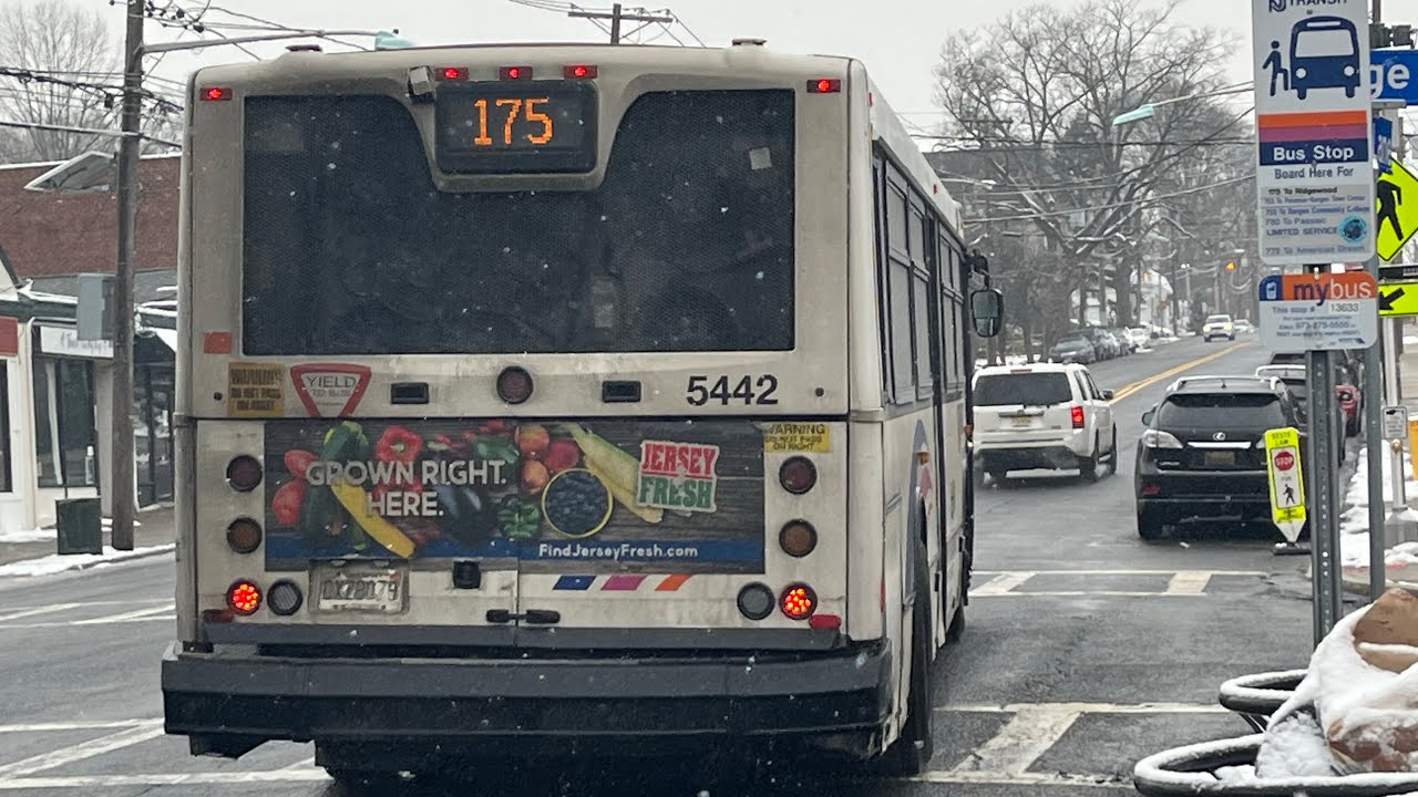 2008 NABI 40SFW 5442 on 175 via New Jersey Route 4 & Cedar Lane Audio