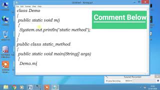 static method in java - Lecture 9
