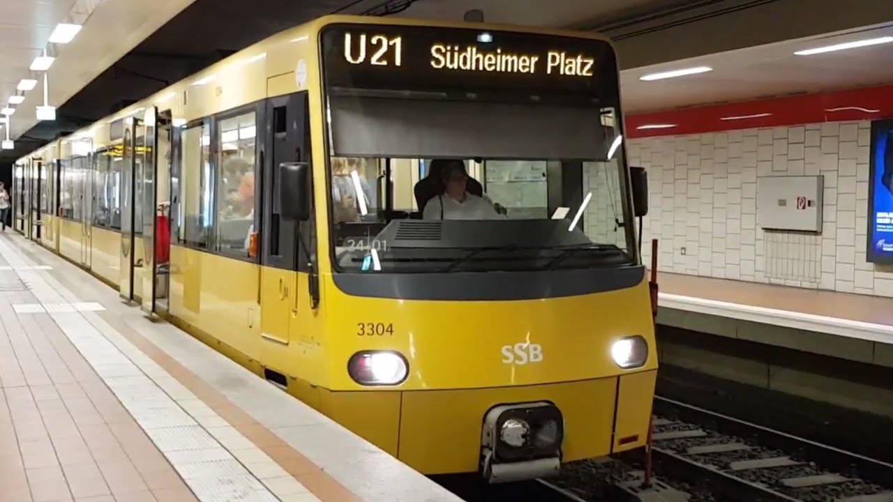 U21 Südheimer Platz, U1 Fellbach und U14 Heslach in Österreichischer Platz (Stadtbahn Stuttgart)