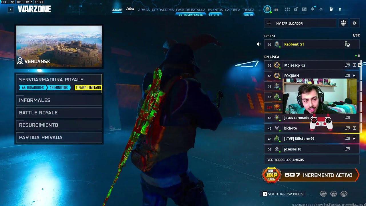 Warzone luz fuego destruccion