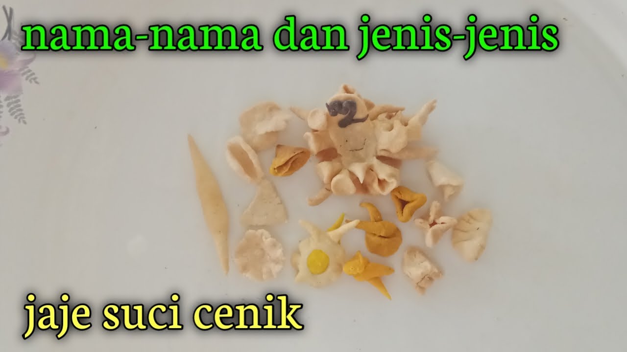 Nama dan jenis-jenis jaje suci yang ada di banten suci cenik