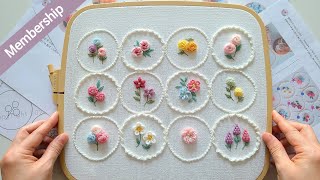 프랑스자수 l 멤버십-12송이 꽃자수 소개 Membership - Introduction to 12 flower embroidery