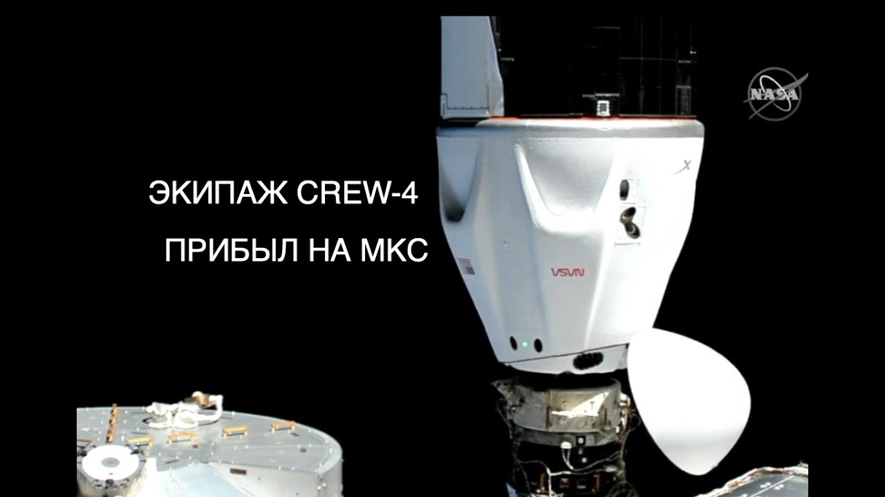 Экипаж миссии Crew-4 компании SpaceX прибыл на МКС [новости науки и космоса]