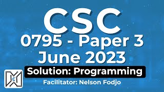 Cameroon GCE AL Computer Science Paper 3 - June 2023 Part 1: Programming (Diamond Star with C) screenshot 1