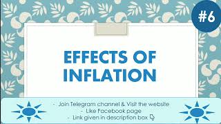 Effects of Inflation | Inflation | Part-6 | EK:)