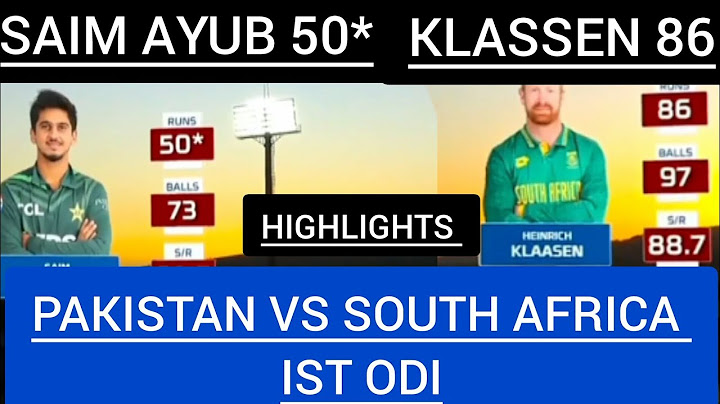 PAKISTAN VS SOUTH AFRICA MATCH HIGHLIGHTS 1ST ODI 2024