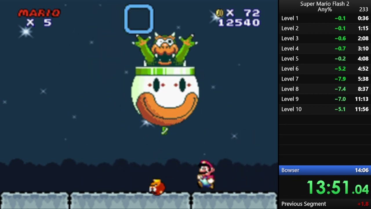Super Mario Flash 2 Any% 13:53.769 (Current World Record)