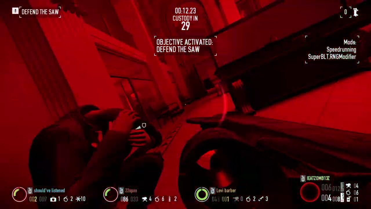 Payday 2 / Brooklyn Bank / 4 Player Co-op with LunaYuki, Levi_Barber and expo2 / DW / 