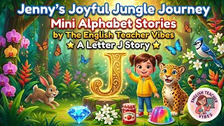 Jenny's Joyful Jungle Journey 🐆🌿 | A Letter J Story | Mini Alphabet Stories 